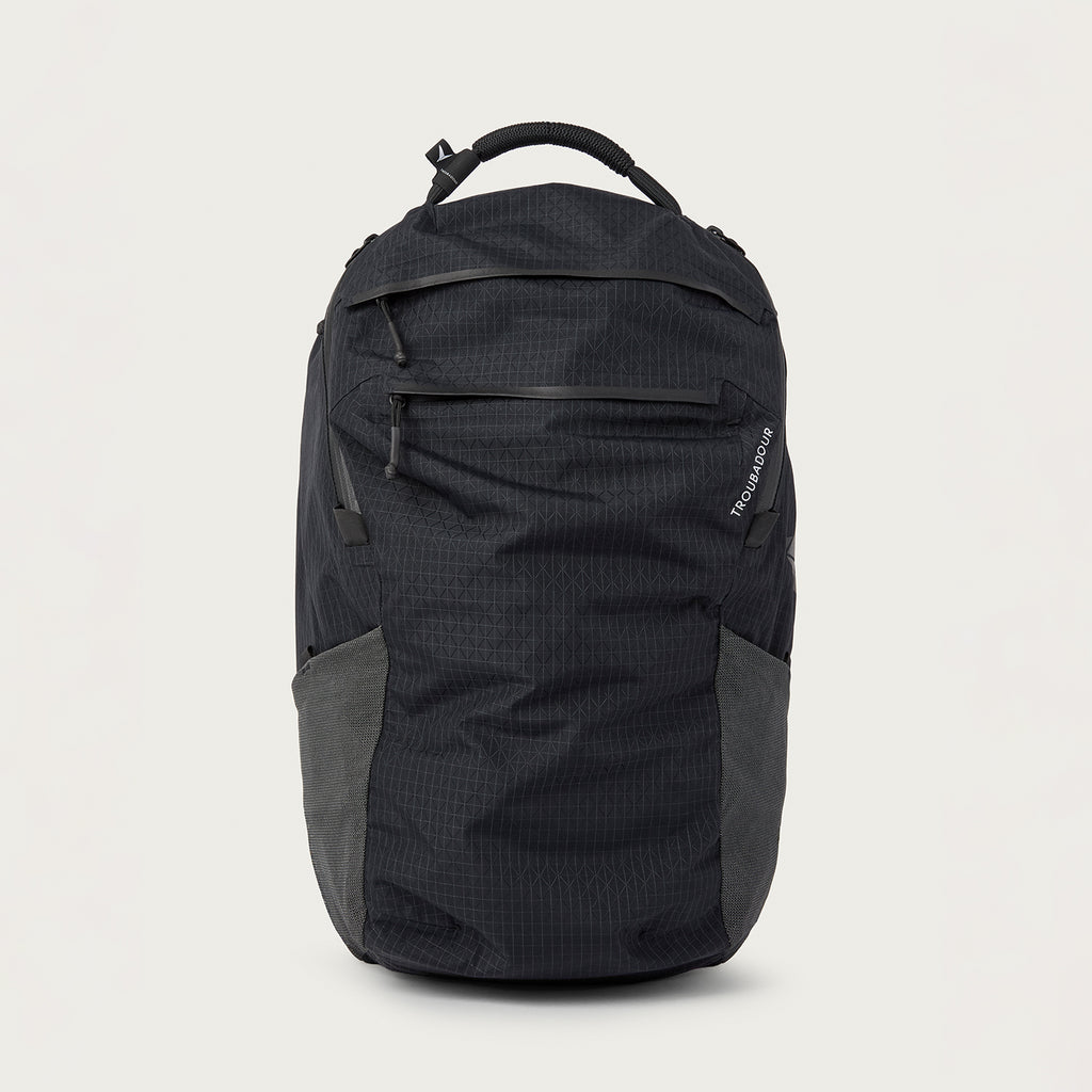 Troubadour Elemental Backpack in black, front view
